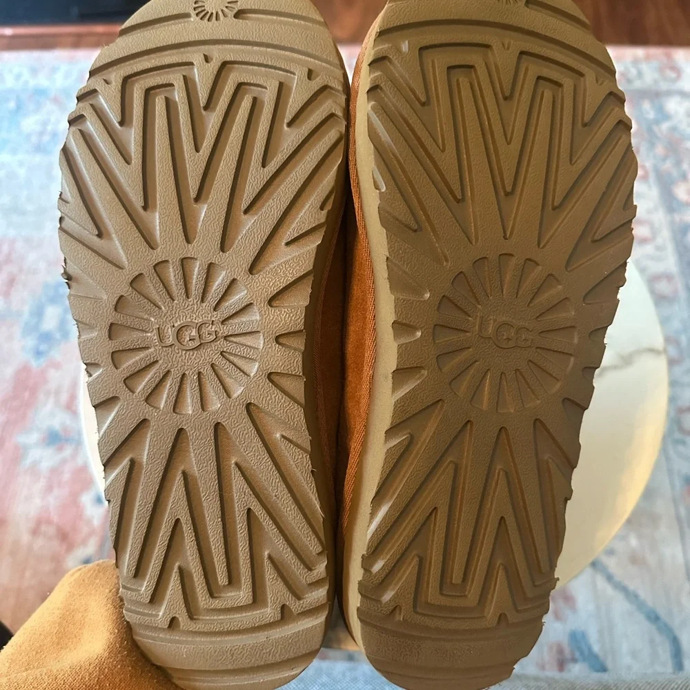 UGG Tan Suede Slip-On Shoes - Picture 3 of 6